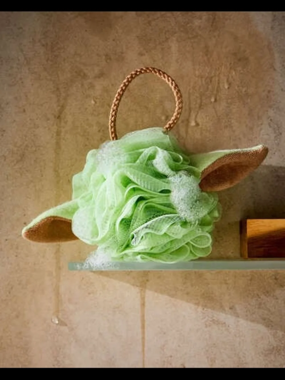 Disney Grogu Bath Pouf Loofah Sponge with Ears